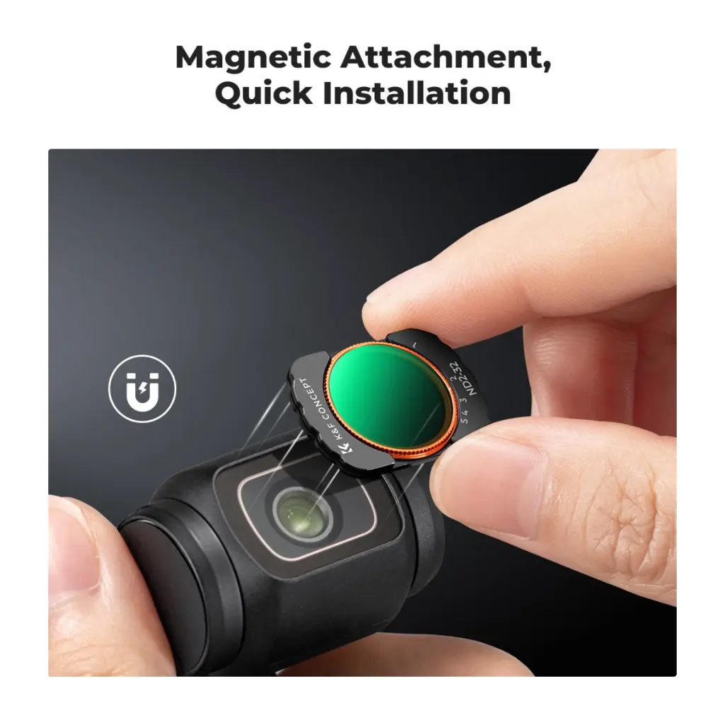 K&F Concept Nano-X Series CPL+Black Diffusion 1/4+ND2-32 Filter for Osmo Pocket 3 & 4 — photo 5