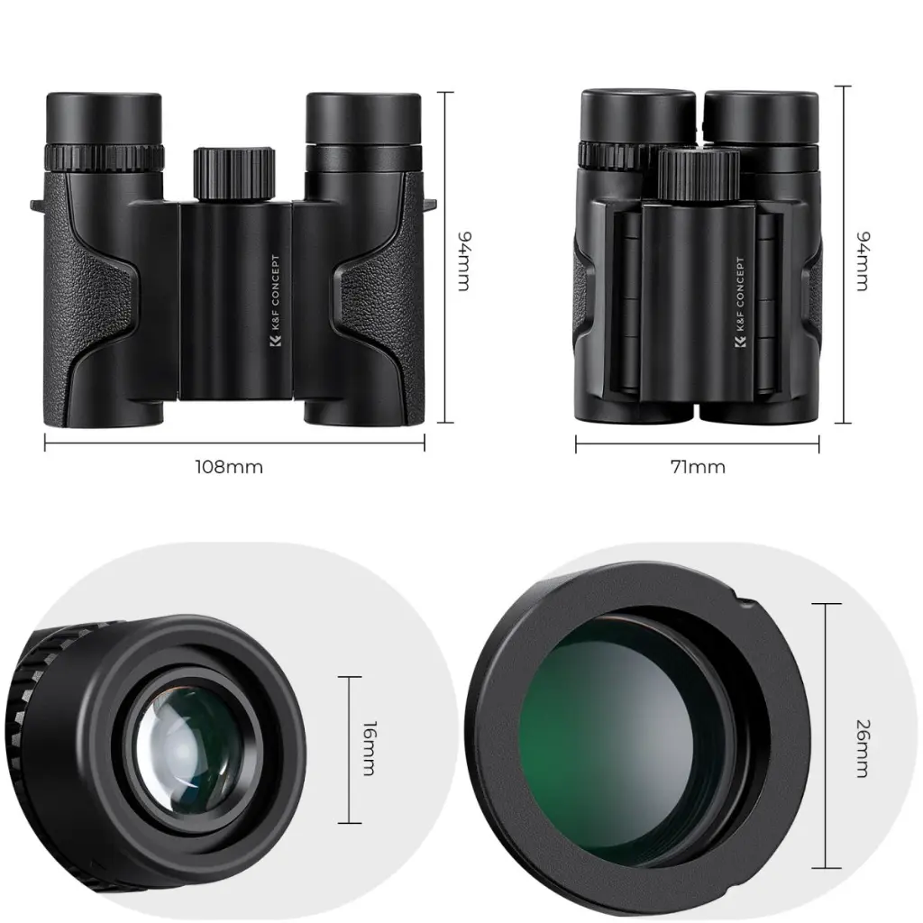 K&F Concept 8x21 Compact Binoculars for Kids and Adults, with BAK4 Prism, FMC Lens, IP65 — photo 4
