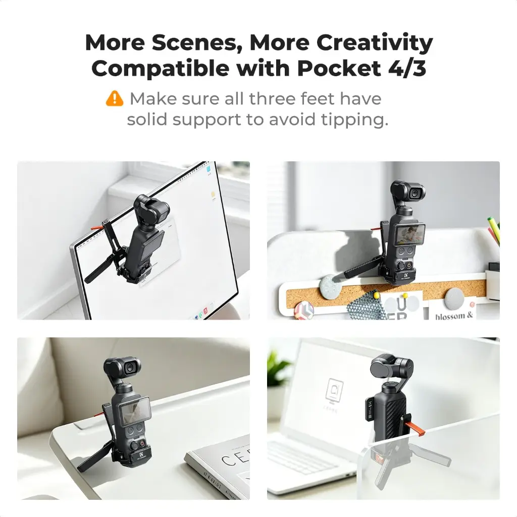 K&F Magnetic Grip Tripod Adapter for DJI Osmo Pocket 3 & 4 (KF20.0022) — photo 3