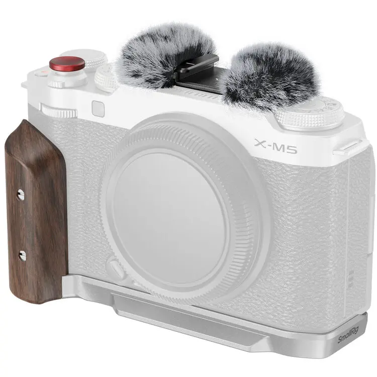 SmallRig L-Shape Mount Plate with Wooden Handle for FUJIFILM X-M5 (Silver) 5261 — photo 1