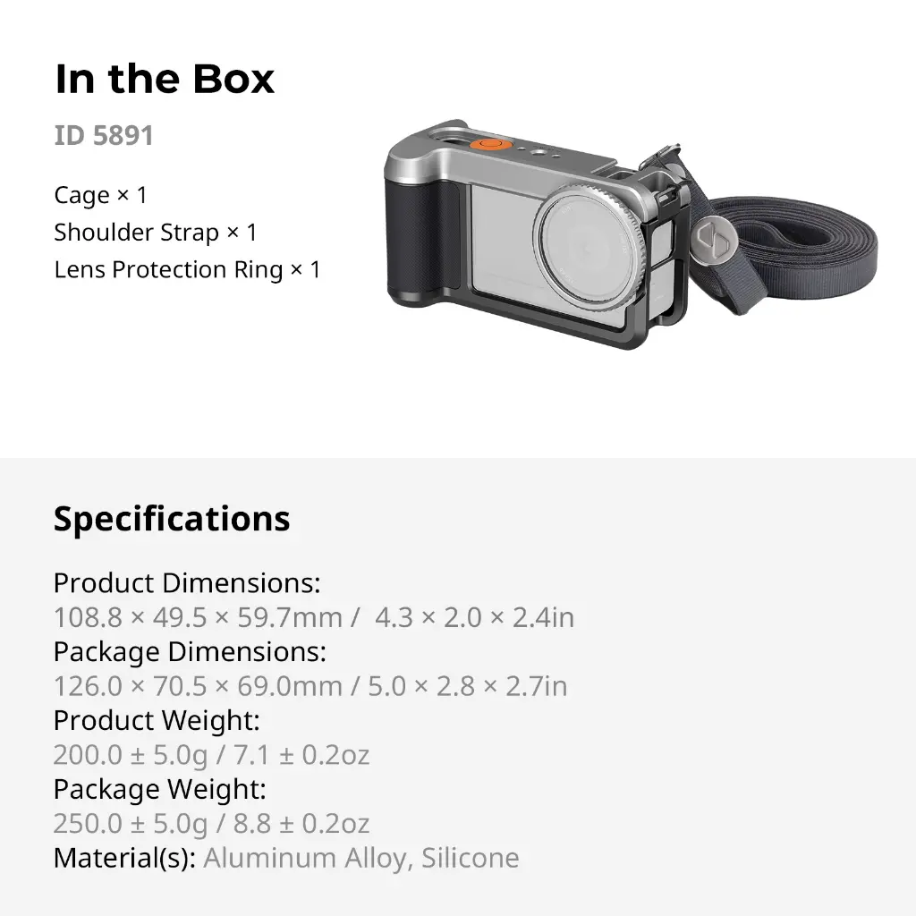 SmallRig Dedicated Street Photography Cage for DJI OSMO Action 6 5891 — photo 2