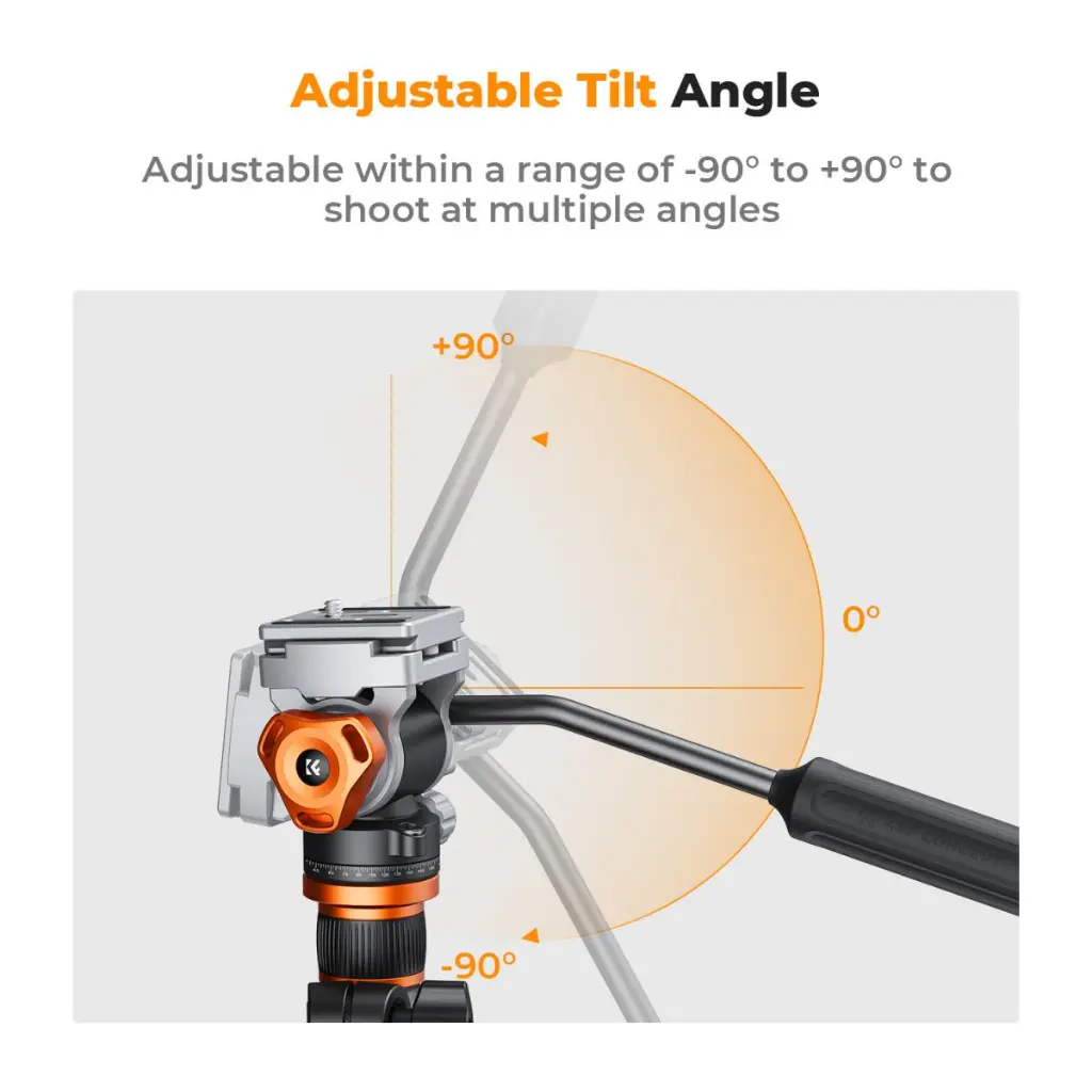 K&F Concept FH-03 Video Fluid Head, Arca-Swiss Compatible (5kg) — photo 5