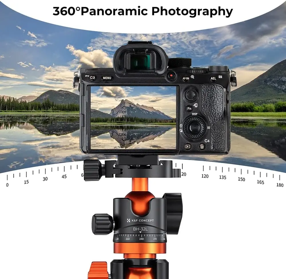 K&F Concept BH-32L 32mm Panoramic Ball Head (1/4in QR, 12kg) — photo 1