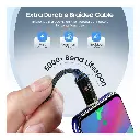 Swiss Military 100W USB-C To USB-C Braided Cable With LED 1M Black SM-CB-CC100WLED-1M-BLK — photo 1