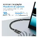 Swiss Military 100W USB-C To USB-C Braided Cable With LED 1M Black SM-CB-CC100WLED-1M-BLK — photo 3