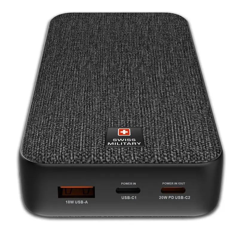 Swiss Military Power Bank 20000mAh 2C1A with 20W PD Fast Charge Black — photo 1