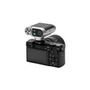 Viltrox Vintage Z1 Pro retro flash mounted on a mirrorless camera