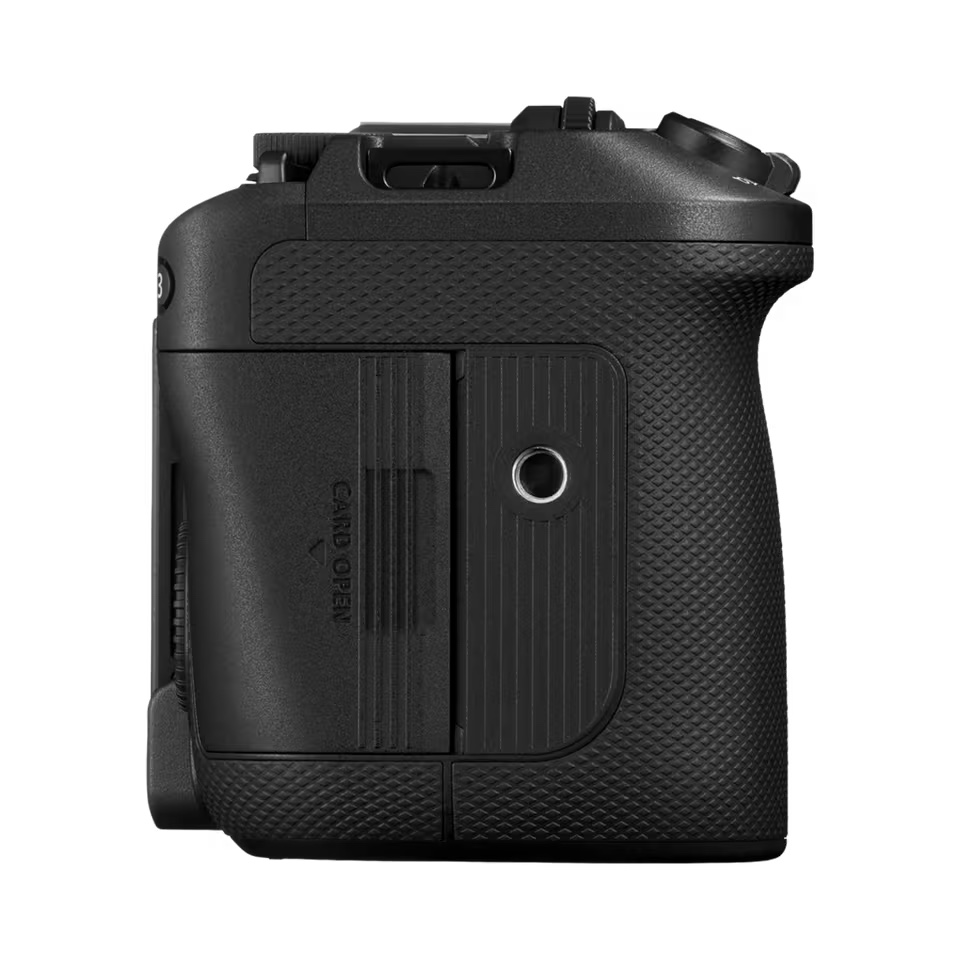 Side view — grip / card door