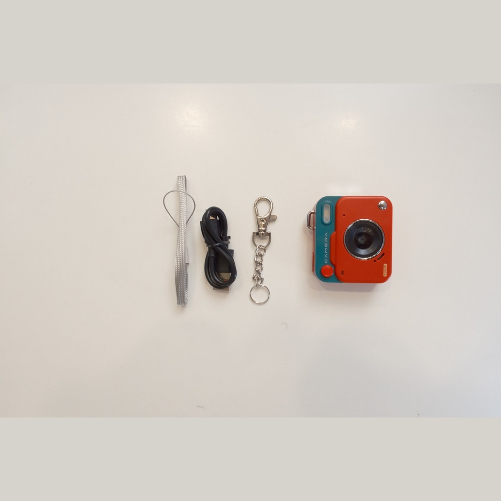 Promage Mini PC-50 in red with cable, strap and keyring