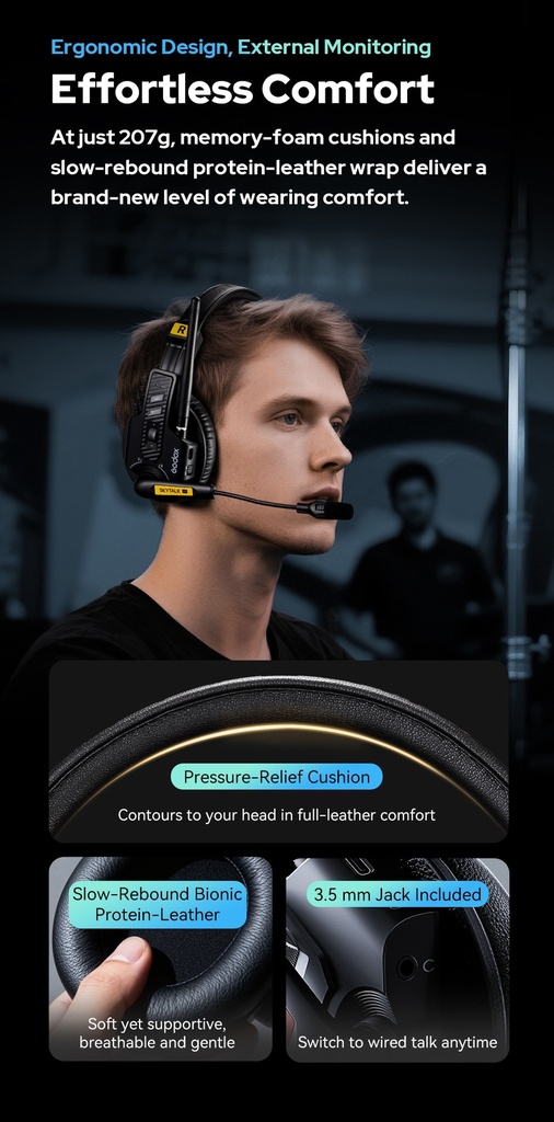 Godox SkyTalk Air Wireless Intercom Single Headset — 2