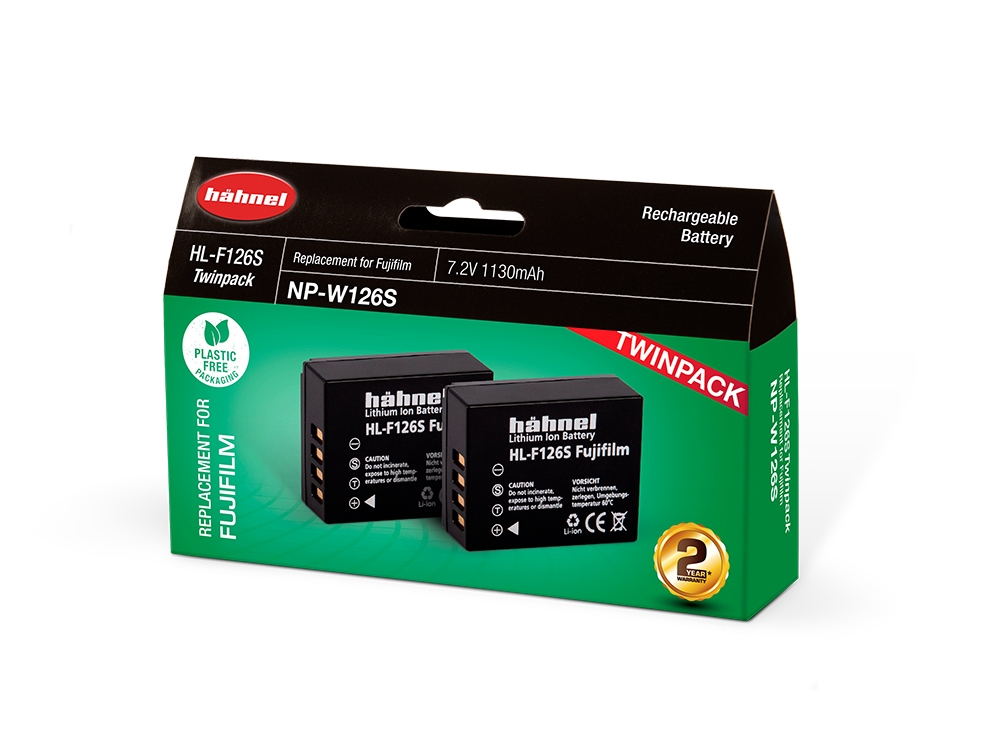Hahnel HL-F126S Camera Battery Twin Pack For FUJIFILM (NP-W1 — 2