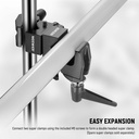 NEEWER UA017 Super Clamp with 5/8" Stud, Spring Lock, 2.4" J — 4