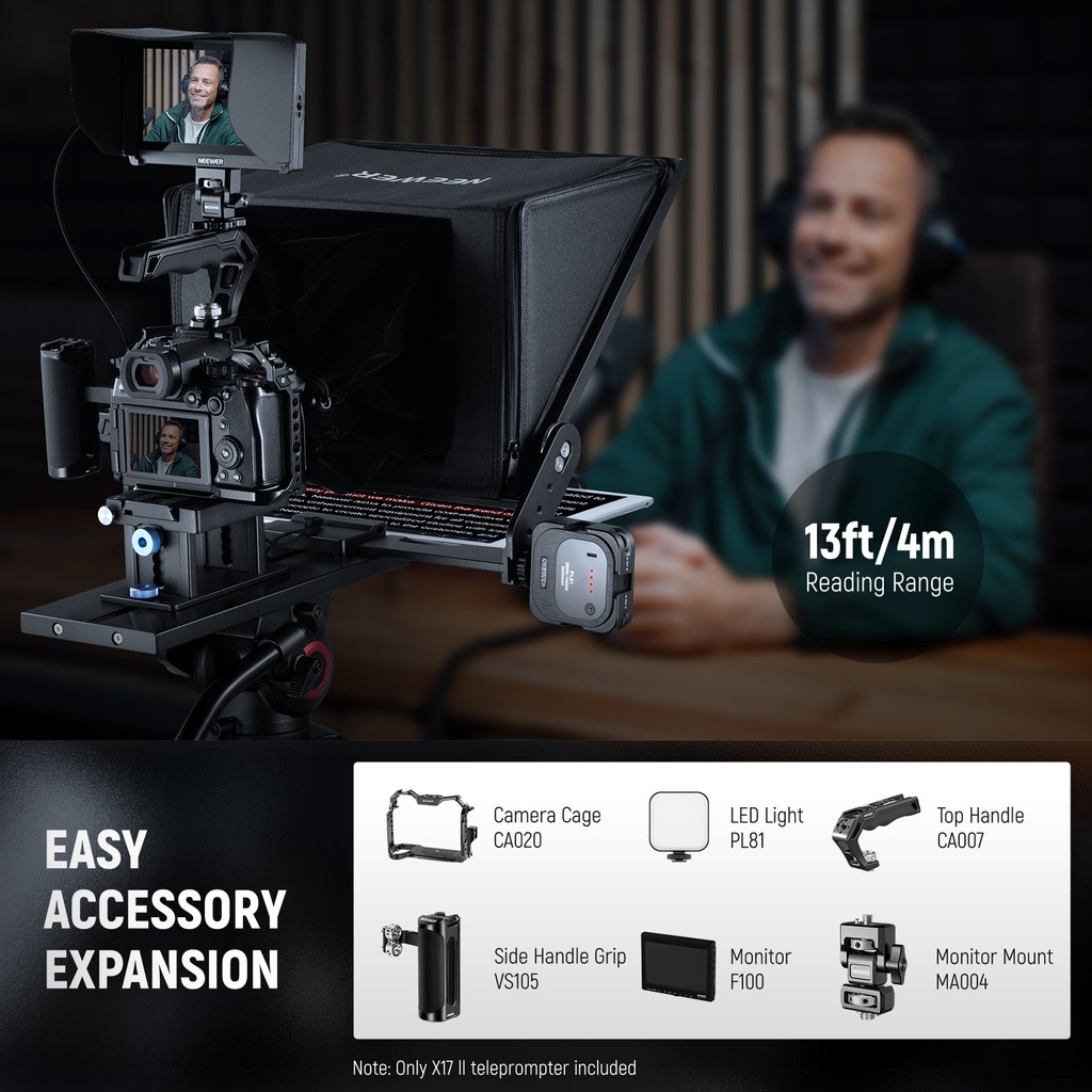 Neewer X17 II 17-Inch Aluminum Alloy Teleprompter — 4