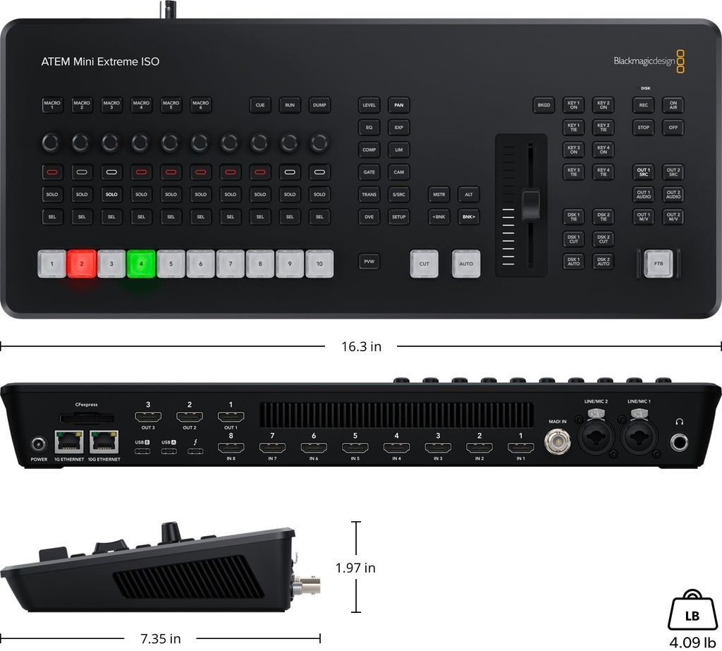 Blackmagic Design ATEM Mini Extreme ISO G2 Switcher SWATEMMI — 3
