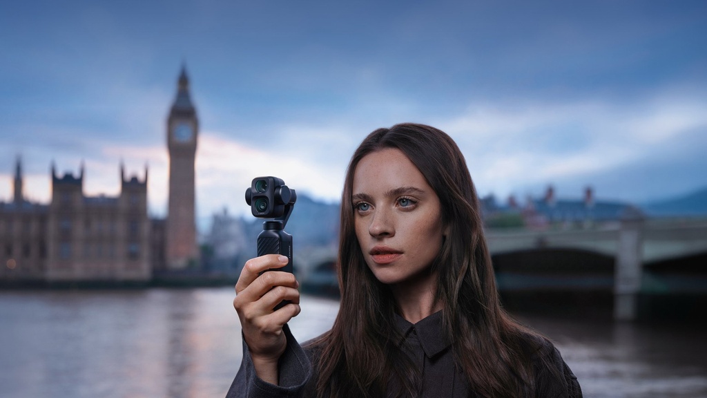 DJI Osmo Pocket 4P handheld outdoors