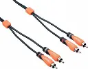 Bespeco 2 RCA Male to 2 RCA Male Audio Cable, 1.8 Meter, Black / Orange SL2R180 — photo 1