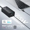 Baseus 65w GaN5 Pro PowerCombo PowerStrip with AC+2USB+2USB-C Black CCGAN65-1ACU — photo 4