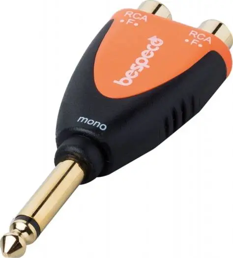 Bespeco Ø 6,3mm Mono Jack Plug - 2 x RCA Socket SLAD365 — photo 1