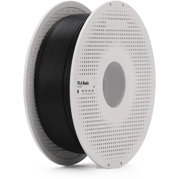 Bambu Lab 3D Printer Filament PLA Basic-Black- with Bambu Reusable Spool BAMB-PLA-Basic-Black-SPL