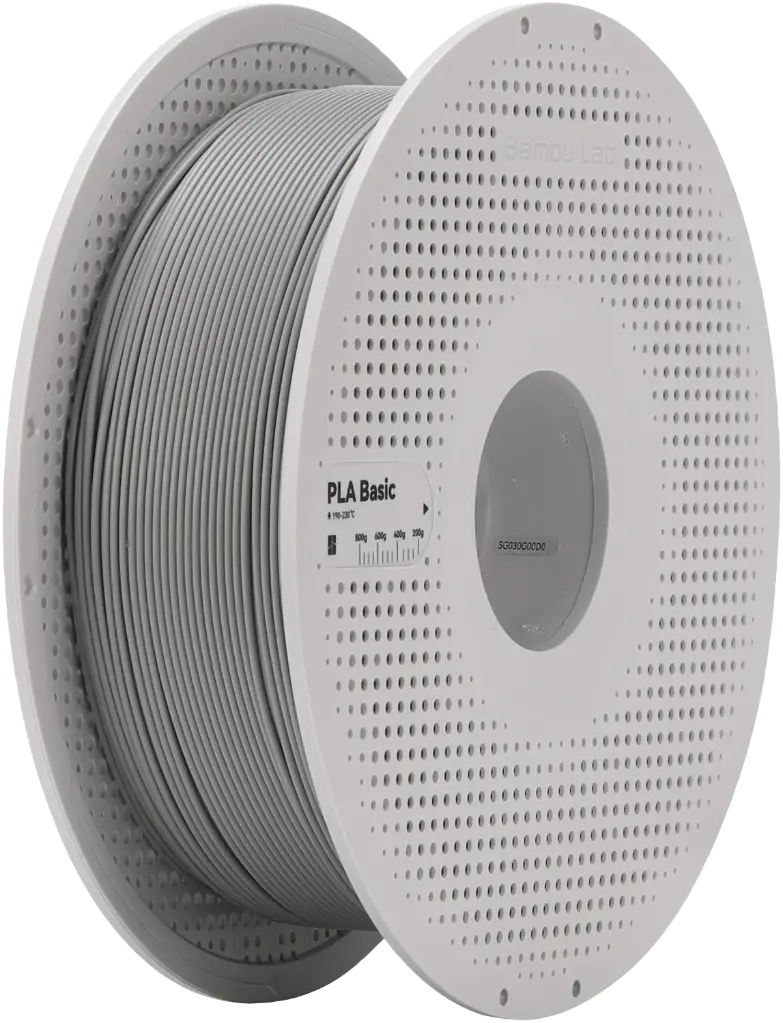 Bambu Lab 3D Printer Filament PLA Basic-Gray- with Bambu Reusable Spool — photo 1