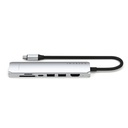 Satechi 7-in-1 USB-C Multiport Slim Adapter with Ethernet (Silver) ST-P7SS