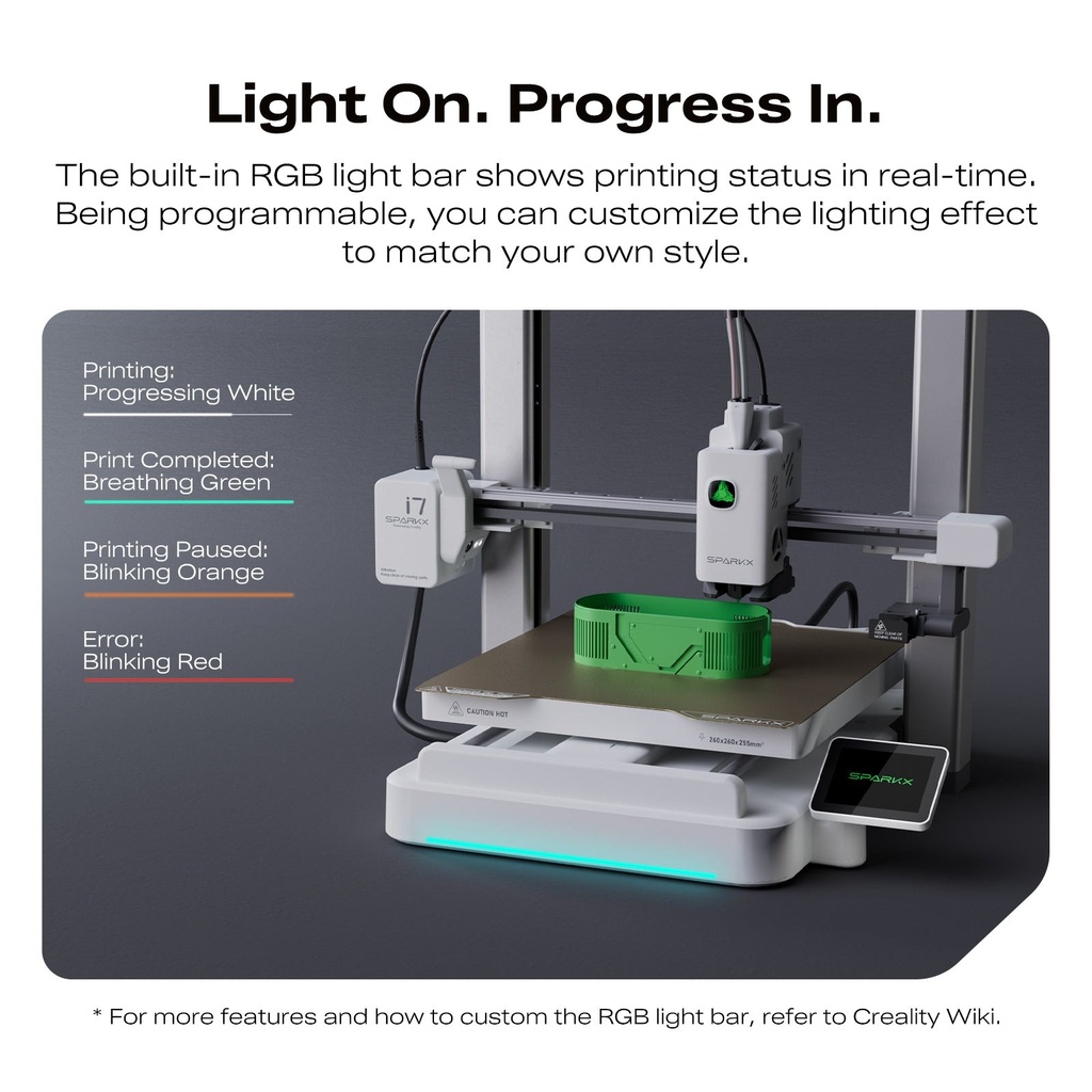 Creality SparkX i7 Color Combo 3D Printer with CFS Lite, 260 x 260 x 255 mm