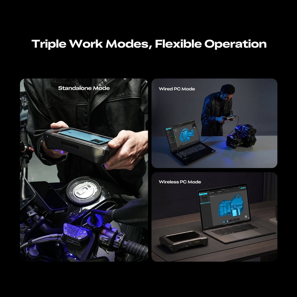 Creality Sermoon P1 3D Scanner, Blue Laser + NIR, Standalone with 6-inch Screen