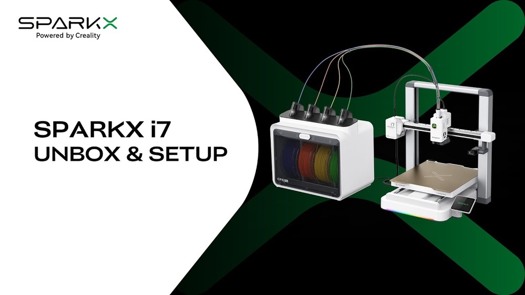 Creality SparkX i7 Color Combo 3D Printer with CFS Lite, 260 x 260 x 255 mm — official Creality video