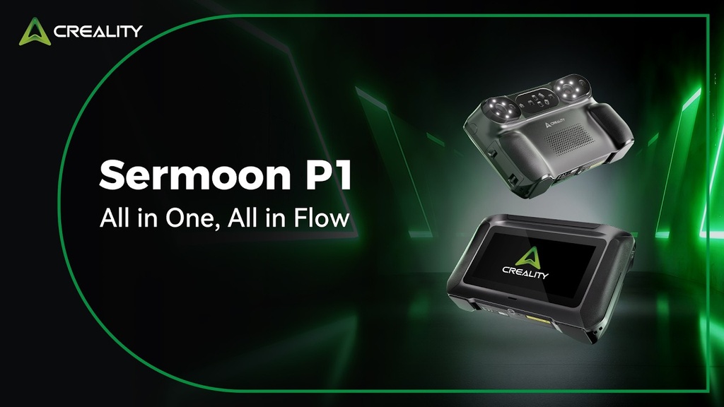 Creality Sermoon P1 3D Scanner, Blue Laser + NIR, Standalone with 6-inch Screen — official Creality video