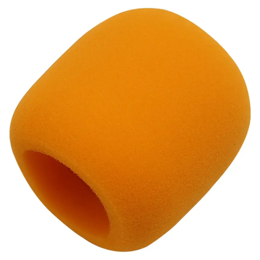 [AR-HR4076OR] Armour Foam Windscreen for Handheld Microphone, Round Shape 40mm DIA-70mm DP (Orange).webp