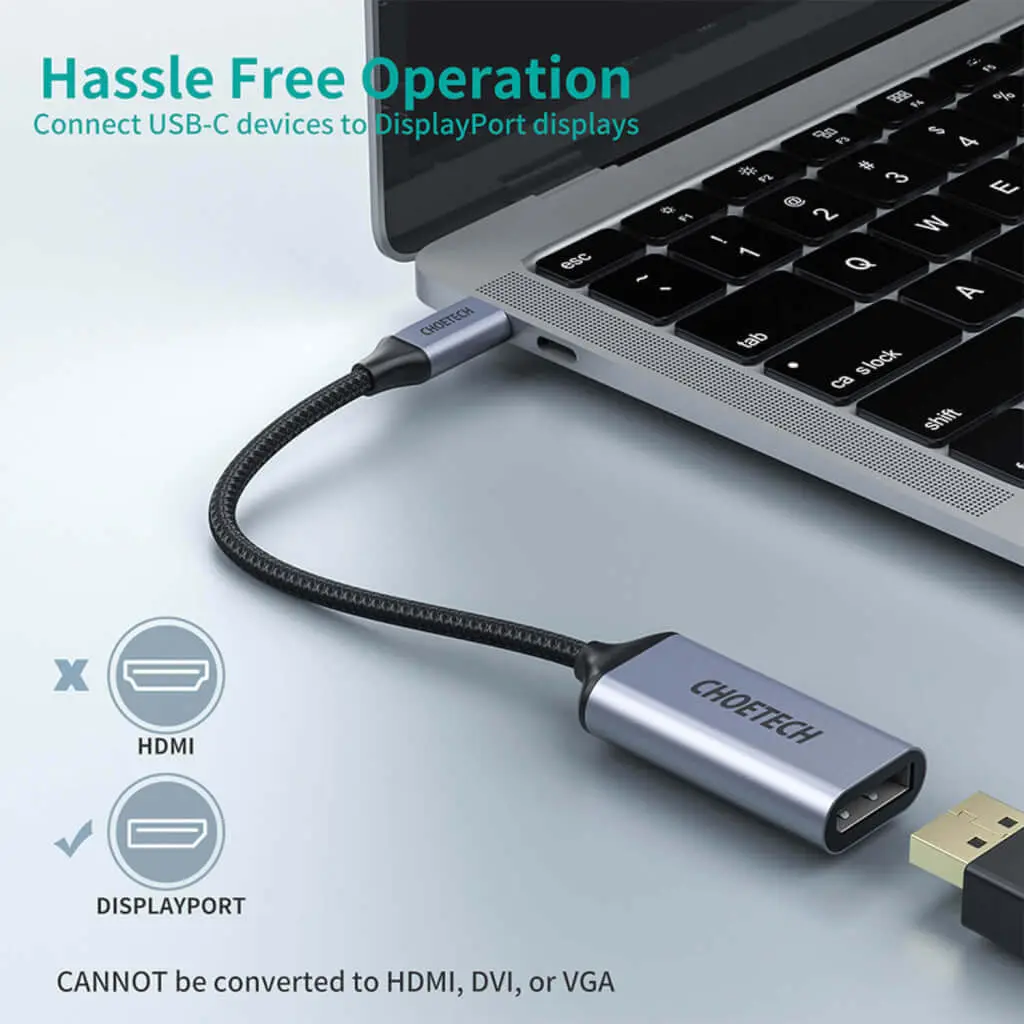 Choetech USB C To Display Port Adapter 4k Supported HUB-H11 — photo 3