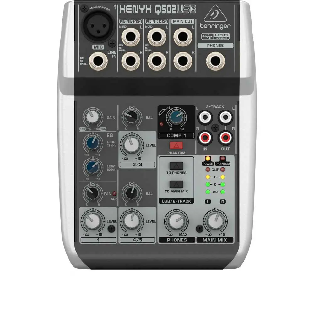 Behringer Xenyx Q502USB Premium 5-input 2-Bus Mixer with Xenyx Mic Preamp British EQ and — photo 1