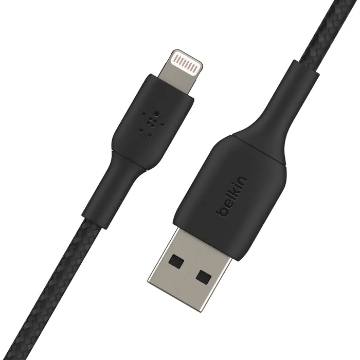 Belkin Boost Charge 6.6Ft 2Mtr Lightning to USB-A Nylon Braided Cable Black CAA002bt2MBK — photo 2