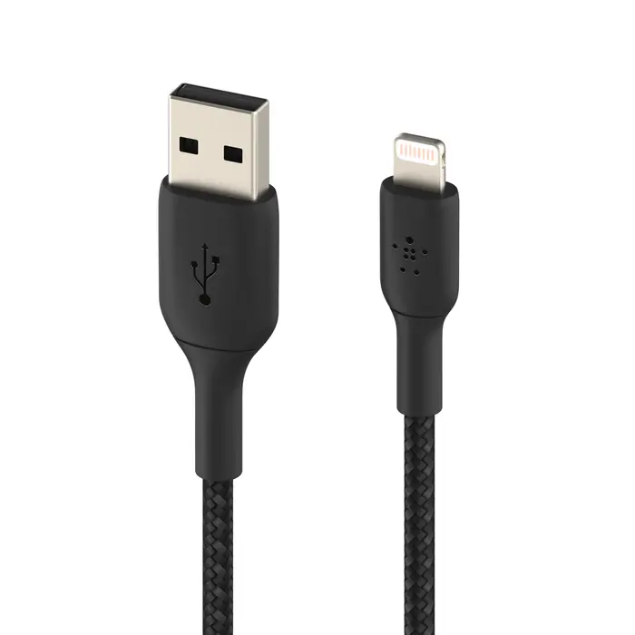 Belkin Boost Charge 6.6Ft 2Mtr Lightning to USB-A Nylon Braided Cable Black CAA002bt2MBK — photo 3