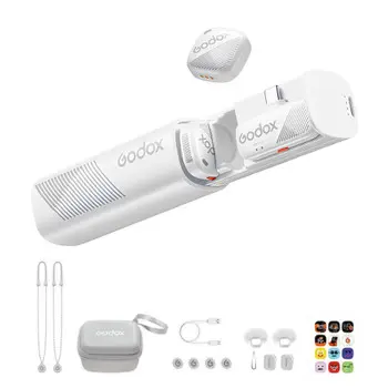 Godox Cube-SC 2-Person Wireless Microphone for USB-C Mobile Devices White Cube-SC Kit 2 W — photo 1