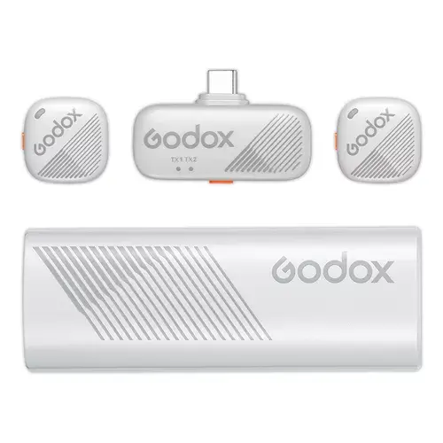 Godox Cube-SC 2-Person Wireless Microphone for USB-C Mobile Devices White Cube-SC Kit 2 W — photo 3