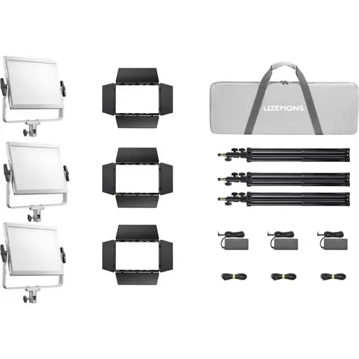 Godox Litemons LP600R Full Color RGB LED Light Panel 3 Units kit
