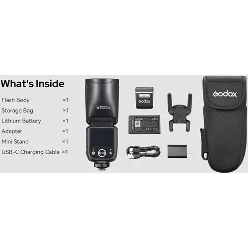 Godox V100 100W On-Camera Flash with Touchscreen — photo 3