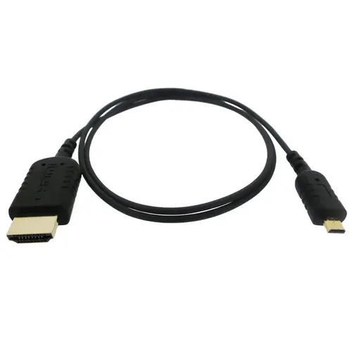 HYPER HyperThin V2.0 Micro-HDMI to HDMI Cable (2.6 ft) HTU08-BLACK — photo 1