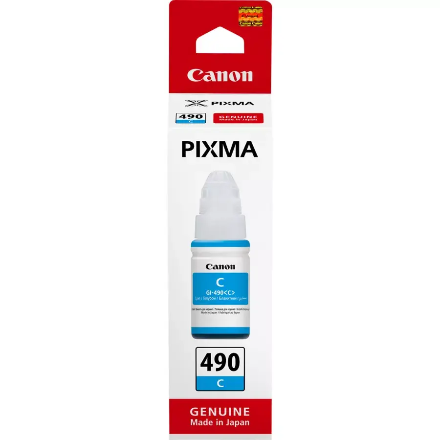 Canon Pixma GI-490C Genuine Cyan Ink Bottle Cartridge 0664C001 — photo 2