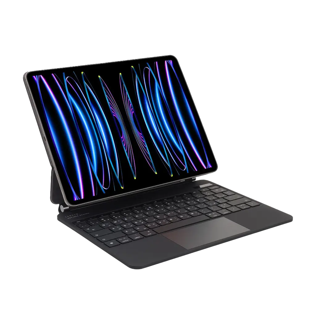 Levelo AeroBoard Saffanio Leather Wireless Keyboard For iPad Pro 12.9_ - Black.webp