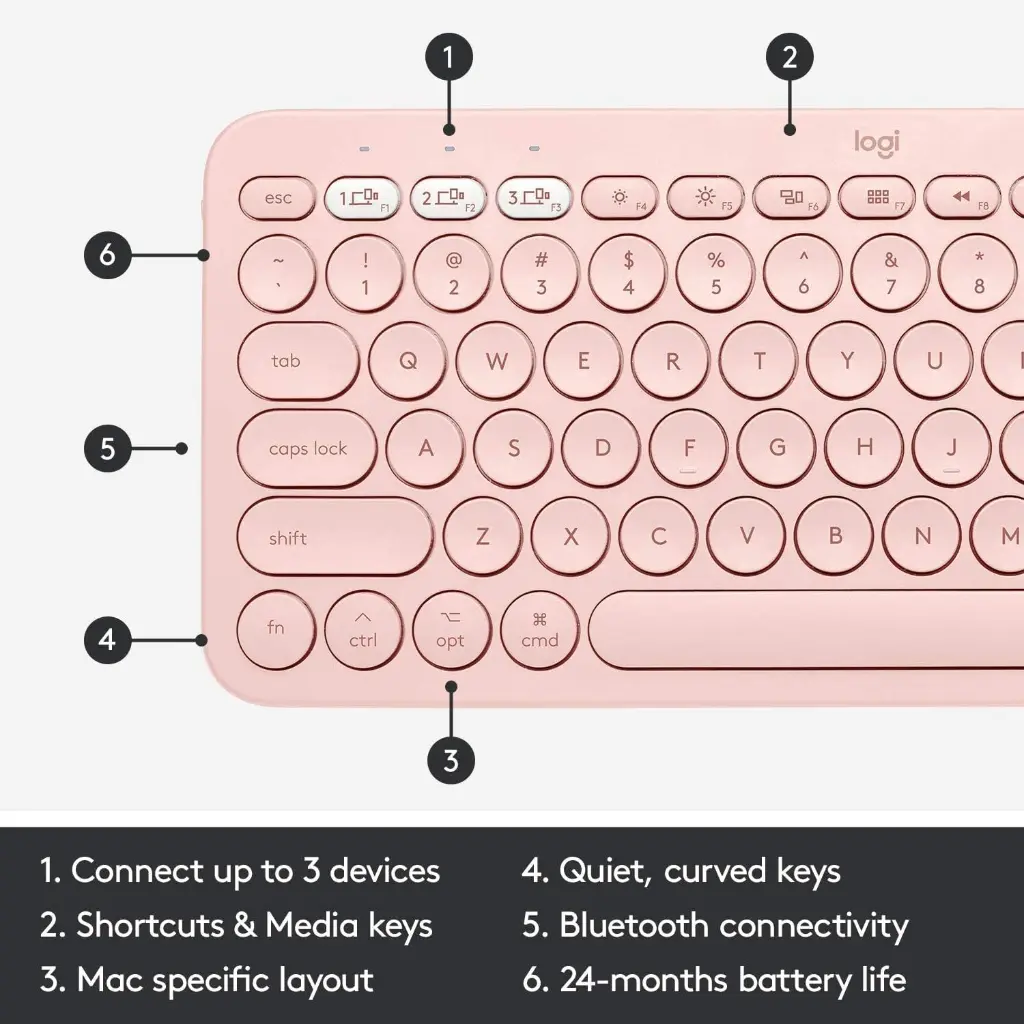 Logitech K380 Multi-Device Bluetooth Wireless Keyboard With Easy-Switch For Up To 3 — photo 2