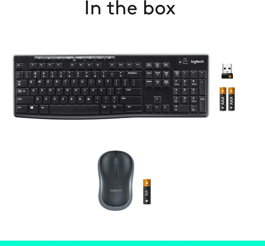 Logitech MK270 Keyboard & Mouse Full-size Wireless Combo 920-004519 — photo 1