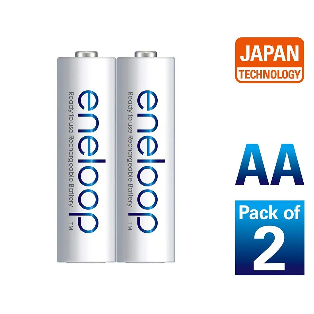 Panasonic Eneloop AA Rechargeable Battery 2000mAh Pack of 2 BK-3MCCE/2BT — photo 2