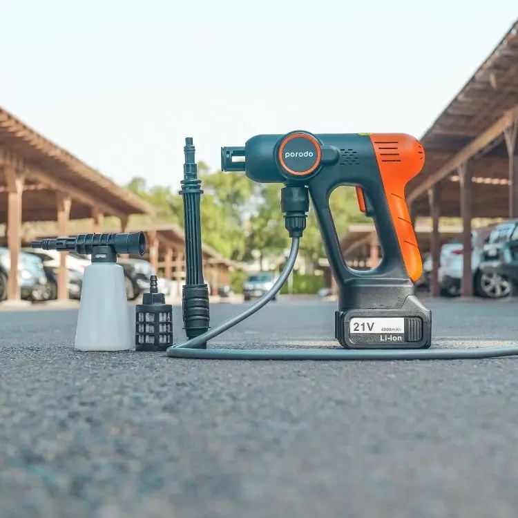 Porodo 4000mAh Portable Car Wash Machine Black/Orange PD-PCWM2-BKOG — photo 2