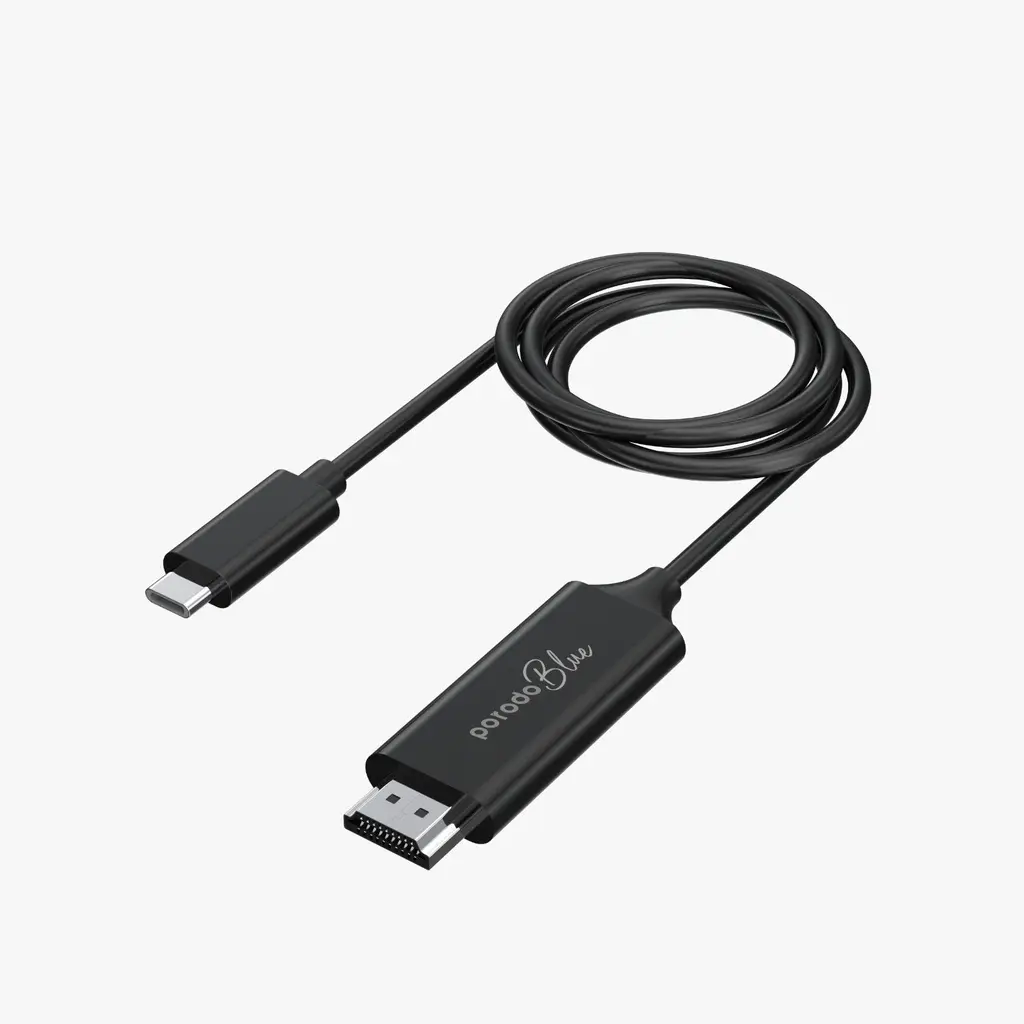 Porodo Blue Type-C To HDMI Ultra HD Cable (2M).webp