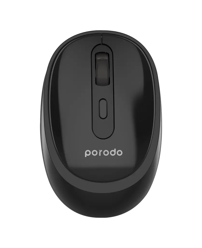 Porodo Wireless 2.4G+BT Keyboard with Mouse - Black.webp