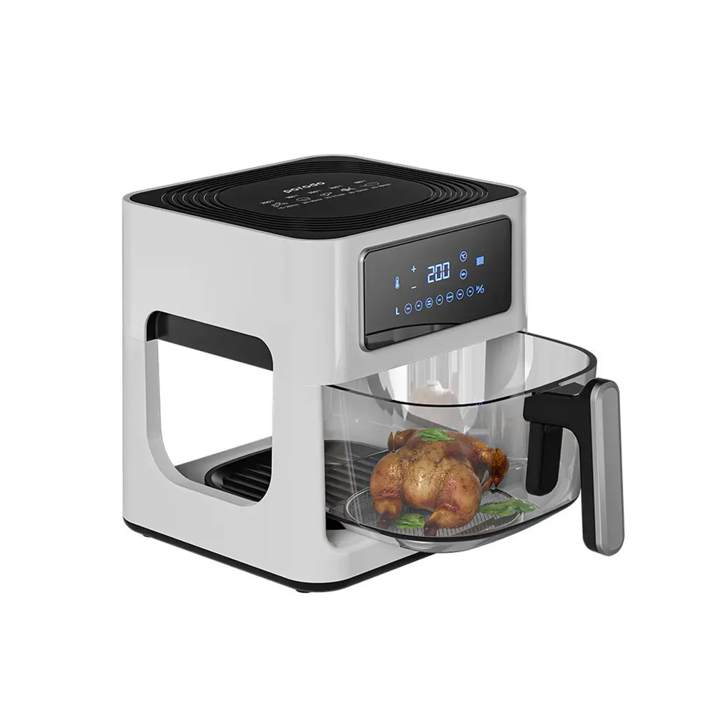 Porodo LifeStyle 5L Glass Pot Air Fryer - White.webp