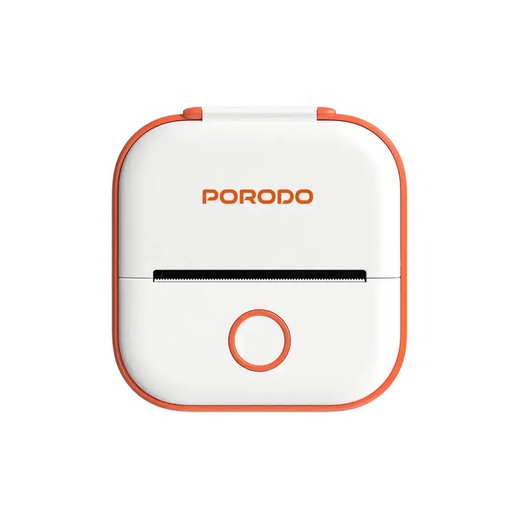 Porodo LifeStyle Pocket HD Thermal Printer White/Orange PD-LFST048-WH — photo 2