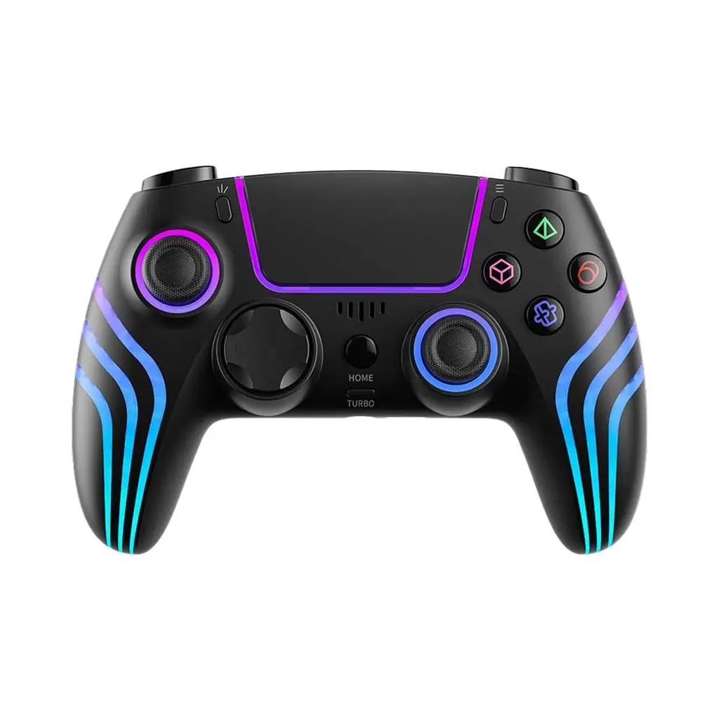 [PDX628-BK] Porodo Gaming PS4 Wireless Controller 6-Axis Gyro & Ergonomic Design (_Black).webp